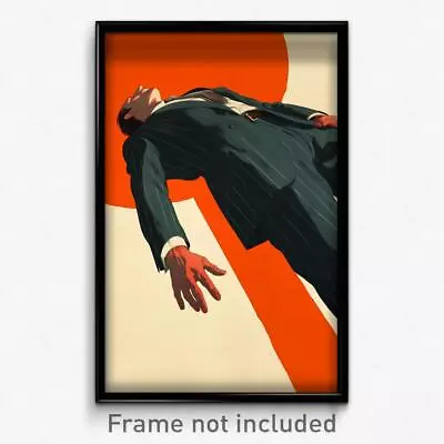 Movie Art Poster - Man Feeling Suspense Grand Striped Jacket (Retro Film Print) • $24.99