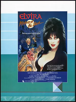 ELVIRA : Mistress Of The Dark - Orig. 1987 Trade AD / Poster_ Cassandra Peterson • $29.99