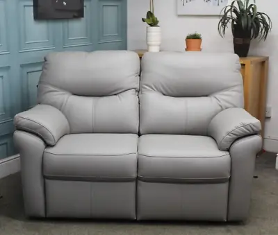 G Plan Seattle 2 Seater Sofa In Kensington Grey Leather. Rrp £3175. • £1399