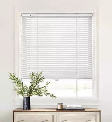 LazBlinds Cordless Aluminum Mini Blinds 35 1/2  W X 64H White • $15