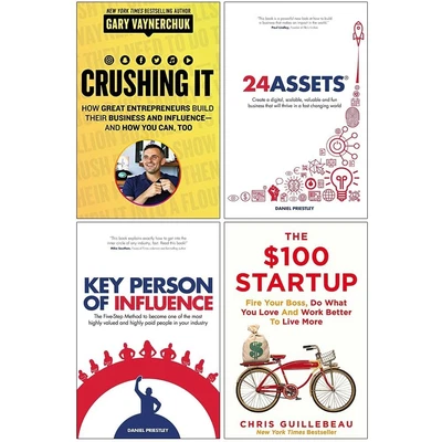 $47.55 • Buy Crushing It!, 24 Assets, Key Person Of Influence, $100 Startup 4 Books Set NEW