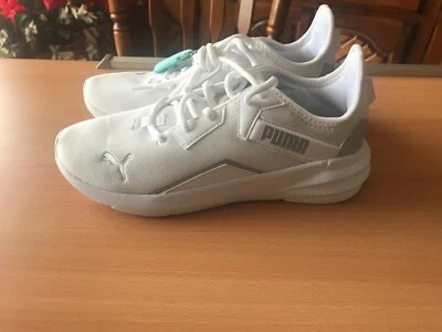 $30 • Buy PUMA Women's Platinum Training Shoes, Size UK 3.5, White Metallic Silver.