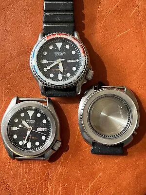 Seiko Quartz Vintage Mans Divers Watches Plus One Divers Case!! • $14.50