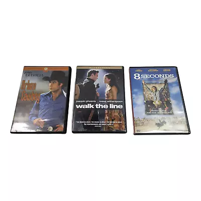 Cowboy DVD Lot Of 3 Pre-owned Good - 8 Seconds Urban Cowboy & Walk The Line • $7.97