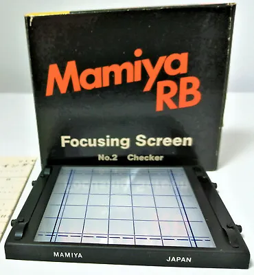 Mamiya RB 67 No. 2 Ii Focusing Screen Checker Grid [ GOD LEVEL MINT /SUPERCLEAR] • $139