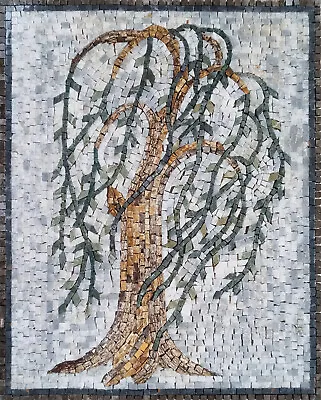 FL110 17.72 ×23.62  Tree Marble Mosaic Wall Art • $579