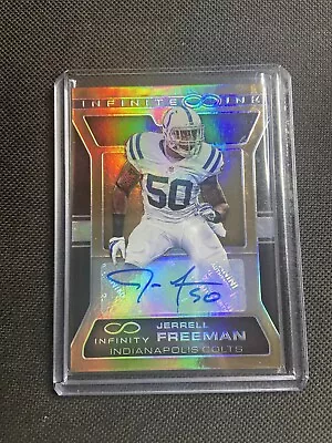 $50 • Buy 2016 Panini Infinity Infinite Ink Jerrell Freeman Gold Auto 1/8! Indianapolis