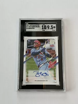 YADIER MOLINA AUTO 2021 Topps UK Edition #AC-YMO SGC 9.5/10 Auto  • $375