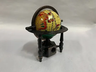 Vintage Antique Finish Die Cast Metal Library Floor Globe Pencil Sharpener (A4) • $15.95