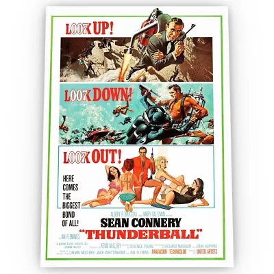 Thunderball James Bond 007 Movie Poster Satin Archival Stunning A1 A2 A3 • £8.49