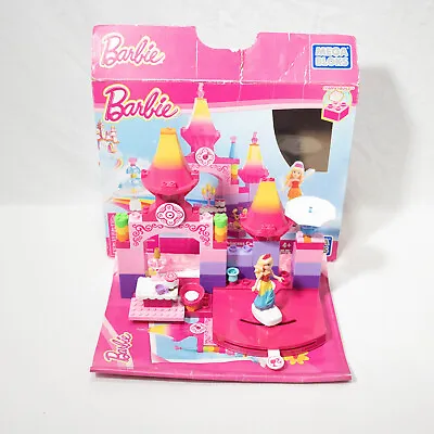 Mega Bloks - Barbie Rainbow Princess Castle Building Pink - Used Incomplete • $14.95