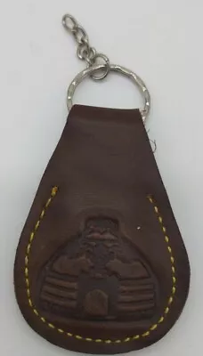 New Handmade Brown Leather Mongolia Yurt Nomadic Key Chain Made In Mongolia • $7.25