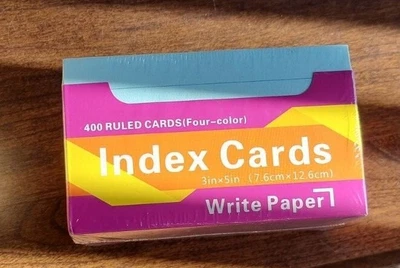 £5.39 • Buy 400 Revision Cards Flash Cards Index Cards Record Cards Ruled & Coloured Cards