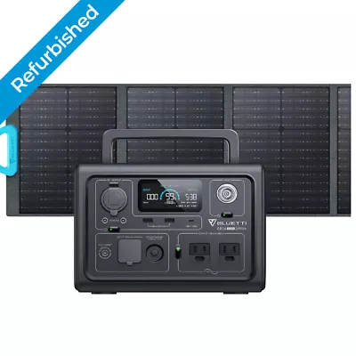 BLUETTI EB3A Portable Power Station + 120W Solar Panel For Fishing Camping MPPT • $309