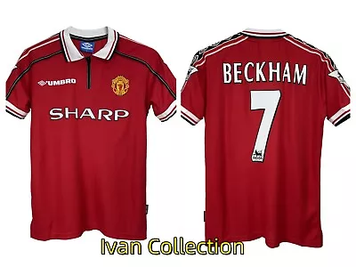 David Beckham Jersey #7 Manchester United Home Jersey 98/99 Retro • $60