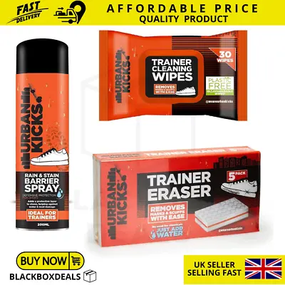 £4.99 • Buy New Urban Kicks Rain Stain Remover Trainer Wipes & Eraser Cleaning Kit Shoe Boot