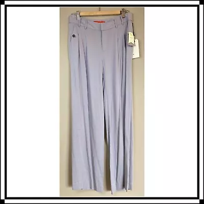 Anthropologie Cartonnier NWT Women's Long Wide-Leg Trousers Gray Pleated Size 4 • $12.99