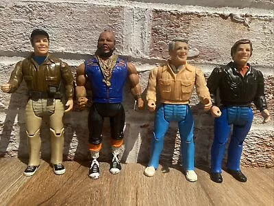 Vintage A Team 1983 Galoob 6  Action Figures Set Of 4 Hannibal Murdock Mr T • $35