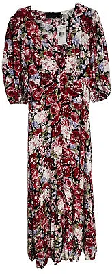 NWT Minkpink Nordstrom Womens Small Floral Midi Maxi Dress Cottage Core Boho • $42.25