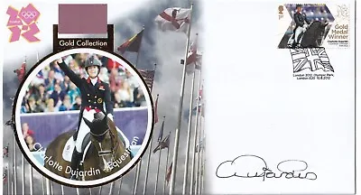 CHARLOTTE DUJARDIN  Equestrian  Dressage  Signed 5.8.2012 Olympics FDC Gold • £34.95