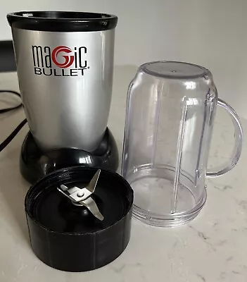 Magic Bullet Model MB1001 Blender Motor Base Cup & Blade Silver Black - Tested • $18.97