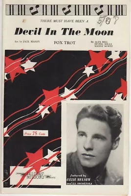 Devil In The Moon Ozzie Nelson Cover Photo Vintage Jack Mason Band Chart 1935 • $23.79