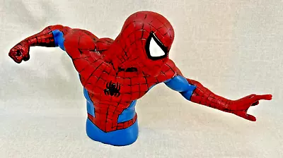 Marvel Spiderman Coin Bank Plastic PVC Bust Figurine 14  • $14