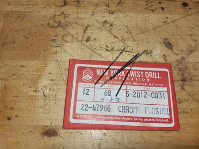 $9.29 • Buy #68 Drill Bit HSS No.68  Jobber Length Drills 118°  12 Pack .031