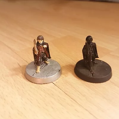 LOTR Metal Frodo Hobbit X2 Lord Of The Rings Miniature FigureOne Painted One Not • £10