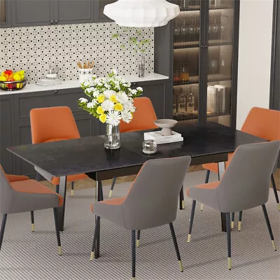 130-160cm Retractable Dining Table High Grage Marble Kitchen Table Family Party • $609.90