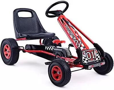 Go Kart For Kids 4 Wheel Quad Off-Road Pedal On Foot Go Cart W/Steering Whee... • $184.30