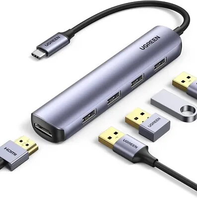 $47 • Buy UGREEN USB C Hub 5 In 1 Dongle USB-C To HDMI Multiport Adapter