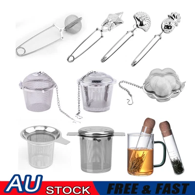 $7.94 • Buy Stainless Steel Ball Loose Tea Leaf Infuser Spice Strainer Diffuser AU