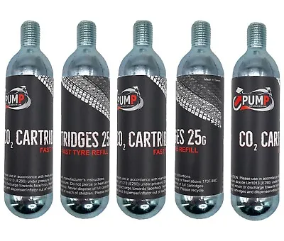 25g Upump CO2 Threaded Cartridges For Tyre Inflators Bike Tyre Pump Refill Gas • £39.99