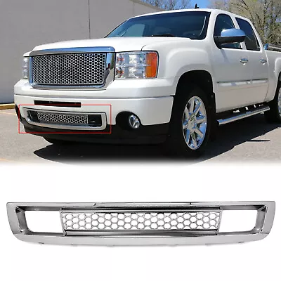 $45.60 • Buy For 07-13 Gmc Sierra 1500 Denali Pickup Bottom Lower Bumper Mesh Grille Chrome