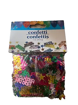 Metallic  Happy Birthday  Confetti 1 Oz/Pk • $6