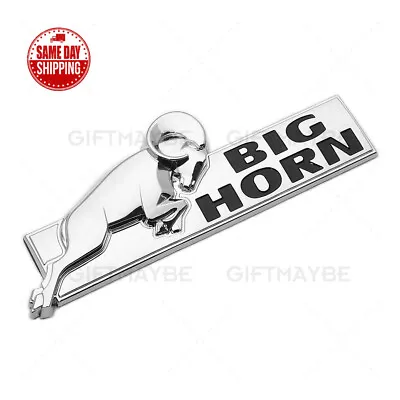 Chrome Big Horn Leaping Ram Rear Body Badge Emblem Nameplates For Ram Dodge • $19.99