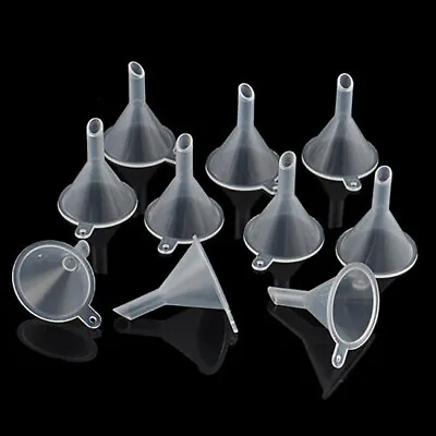 10 PCS Mini Liquid Oil Funnels Small Plastic For Perfume Diffuser Bottle Lab US • $5.51