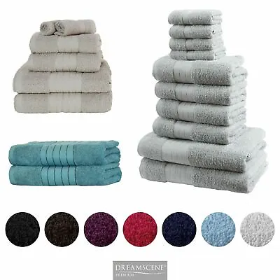 £17.99 • Buy Dreamscene 100% Cotton Towel Bale Luxury Super Soft Bath Hand Face Cloth Set NEW