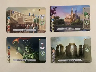 7 Wonders Duel Set Of 4 Holy Family Promo Mass Statue Of Liberty V2 Stonehenge • $20.52