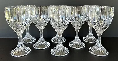 Mikasa Park Lane Crystal Water Goblets Glasses 6 3/4” Set Of 8 • $150