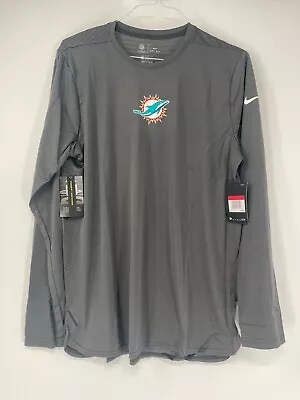 $19.99 • Buy Miami Dolphins Team Issued Dark Grey Nike Training Long Sleeve Brand New W/ Tags