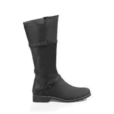 Teva De La Vina Boots Buckle Strap Calf Waterproof Leather Outdoor Black 8 • $99.99