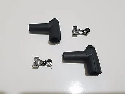 MSD Ignition Spark Plug Wire Boots & Terminals 90 Degree For HEI Cap Pair Black • $5.95