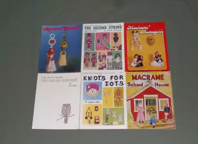 6 Vintage Macrame Books Patterns Novelty Sports Kids Decor Jewelry Plant Hangers • $12.95