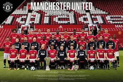 Manchester United Team Photo 2017-18 - Maxi Poster 91.5cm X 61cm New And Sealed • $11.78