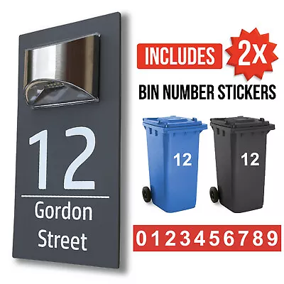 House Number Plaques Personalised House Signs LED Solar Light Door Signs • £15.40