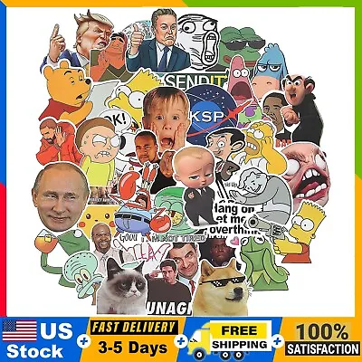 131 Lot Funny Meme Vinyl Stickers Pack Bomb Skateboard Laptop Luggage Car Decals • $8.49