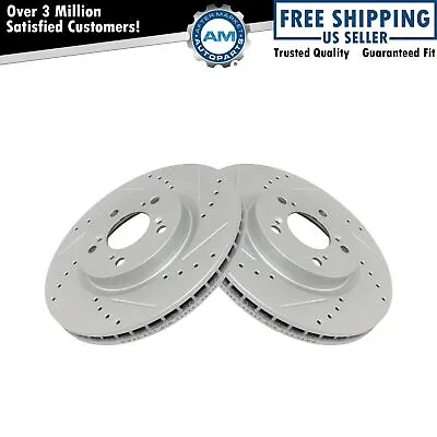 Performance Brake Rotor Drilled & Slotted G-Coated Front Pair For RL • $83.80