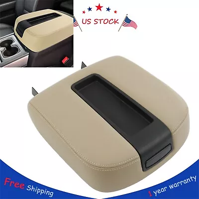 For 07-14 Chevy Silverado Gmc Sierra Front Center Console Lid Armrest Cover Tan • $34.97